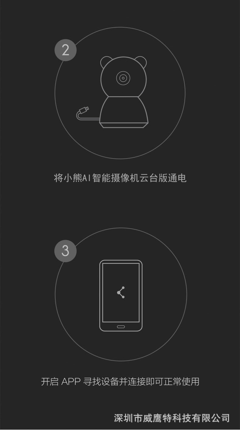 新款小熊自动跟踪摄像头无线360度wifi手机远程网络智能家