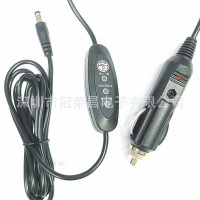 厂家汽车加热垫调温开关 12V2V车载座椅点烟器三档温控电源线 DC