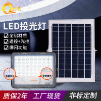 户外太阳能投光灯200W 新农村家用防水大功率led庭院灯100W批发