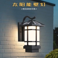 中式简约LED户外壁灯 小区别墅度假村庭院 欧式复古LED太阳能壁灯