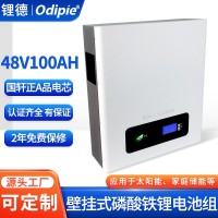 48V100AH家庭壁挂式智能BMS保护磷酸铁锂电池 太阳能光伏储能锂电