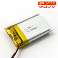 高倍率软包902030-500mah10C航模迷你四轴无人飞行器聚合物锂电池