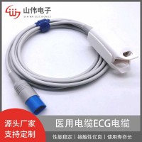 源头厂家医用电缆 ECG电缆HP飞利浦8P插头spO2血氧监测线