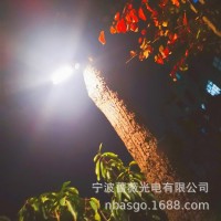 跨境户外太阳能灯楼梯台阶灯不锈钢窗格围墙灯防水LE壁灯庭院照明