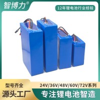 厂家供应24V36V48V60V电动自行车锂电池 滑板车1865 0动力锂电池组