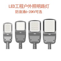 LED外贸可调角度增加排孔路灯头压铸一体外壳防雷6-20KV市电路灯