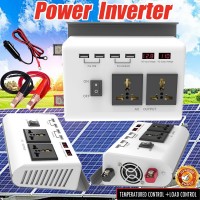 新品修正弦波车载逆变器DC12V转AC110V 300W多重保护电压转换器