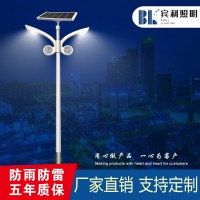 宾利照明太阳能路灯双头新中式仿古灯智能城市道路灯杆市政工程