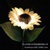 太阳能向日葵花灯8led太阳花灯地插户外庭院灯花园插地防水草坪灯